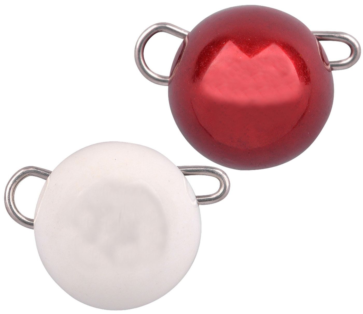 Walkerblei Spro Freestyle Tungsten Bottom Jig white/red - 2 Bleiköpfe