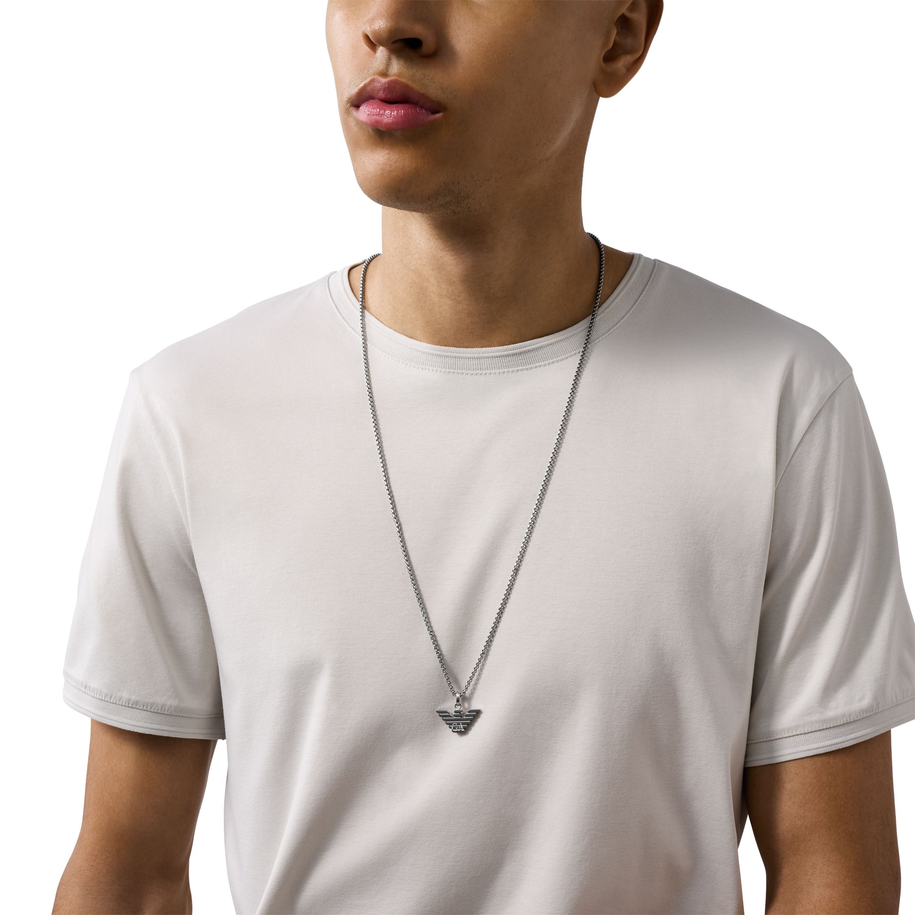 Emporio Armani Kette mit Anhänger Schmu...