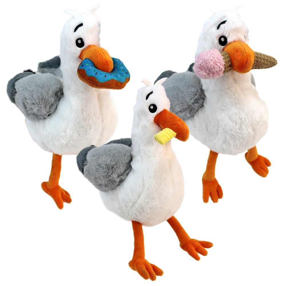 PMS Kuscheltier Möwe mit Essen im Schnabel als Kuscheltier (3-St)