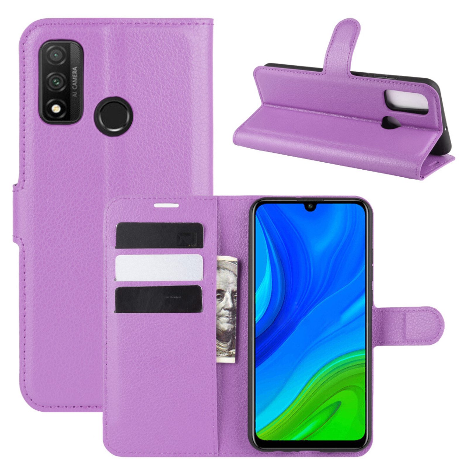 betterfon Handyhülle Handytasche für Huawei P Smart 2020 Buchhülle, Wallet Case mit Kartenfächern Magnetverschluss und weicher Innenhülle