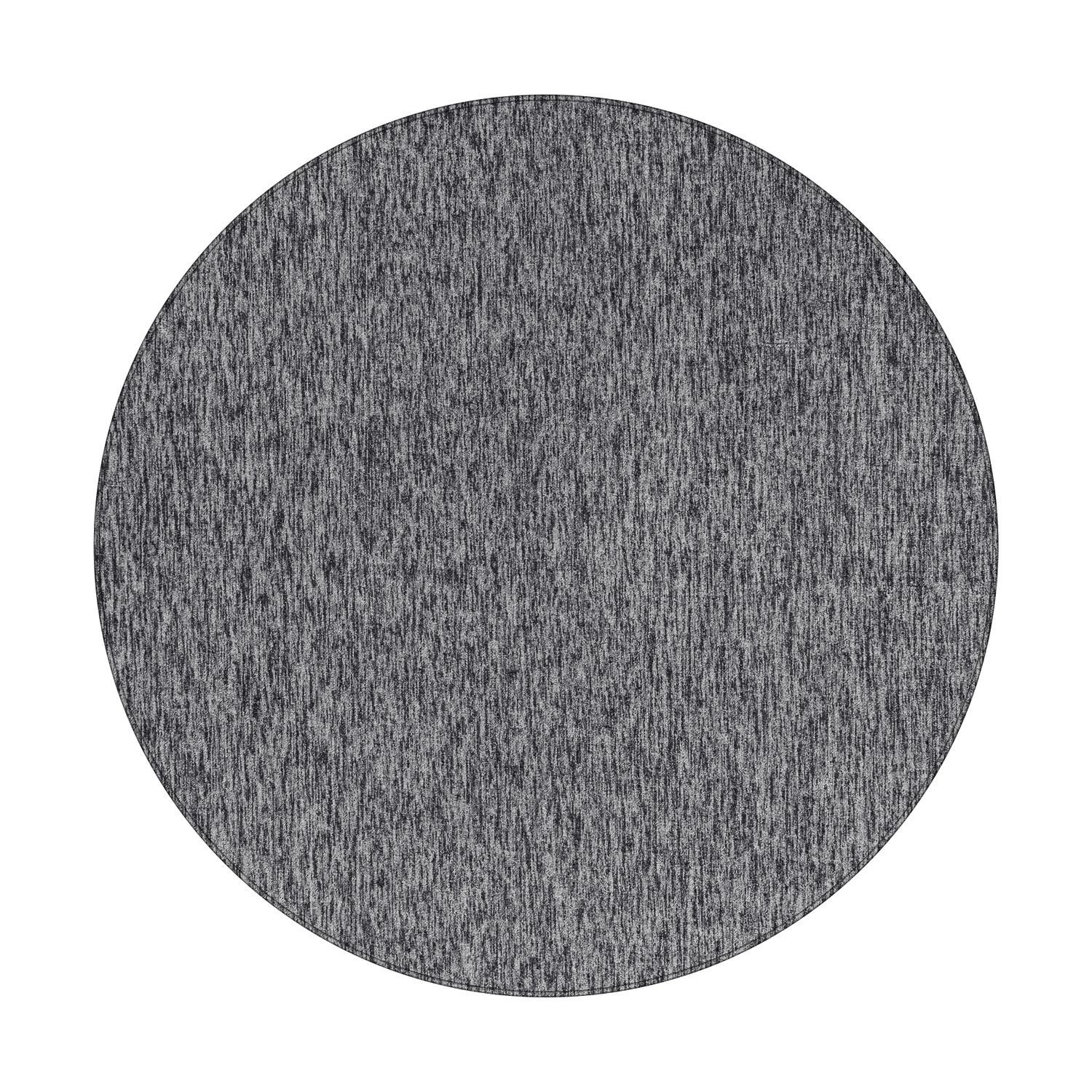Teppich Kurzflor Teppich Neva Grau, Teppich Boss, rund, Höhe: 7 mm