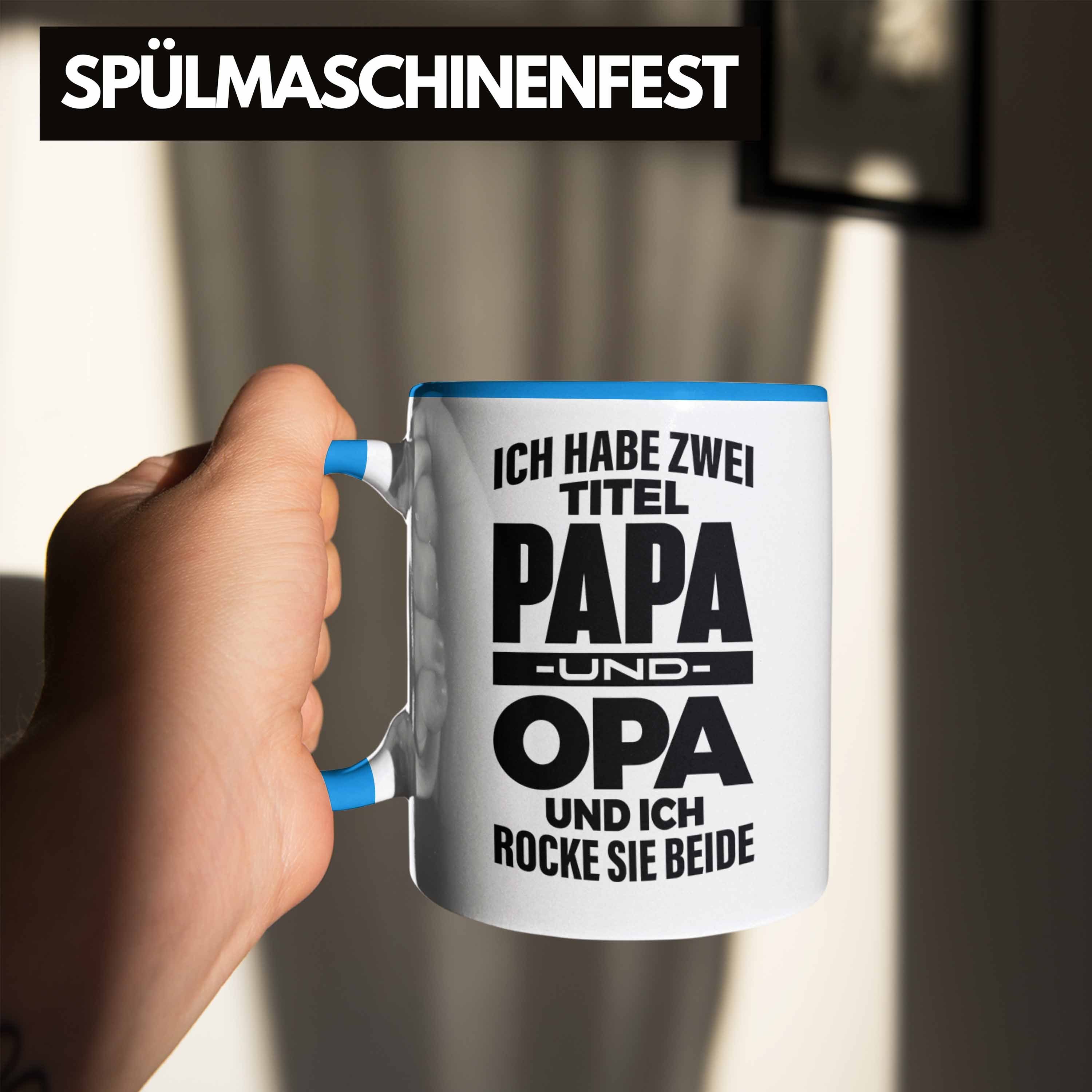 Bester Geburtstag Trendation Weihnachten Tasse Papa und - Geschenk Blau Tasse Opa für Trendation Opa Opa Tasse Lustige