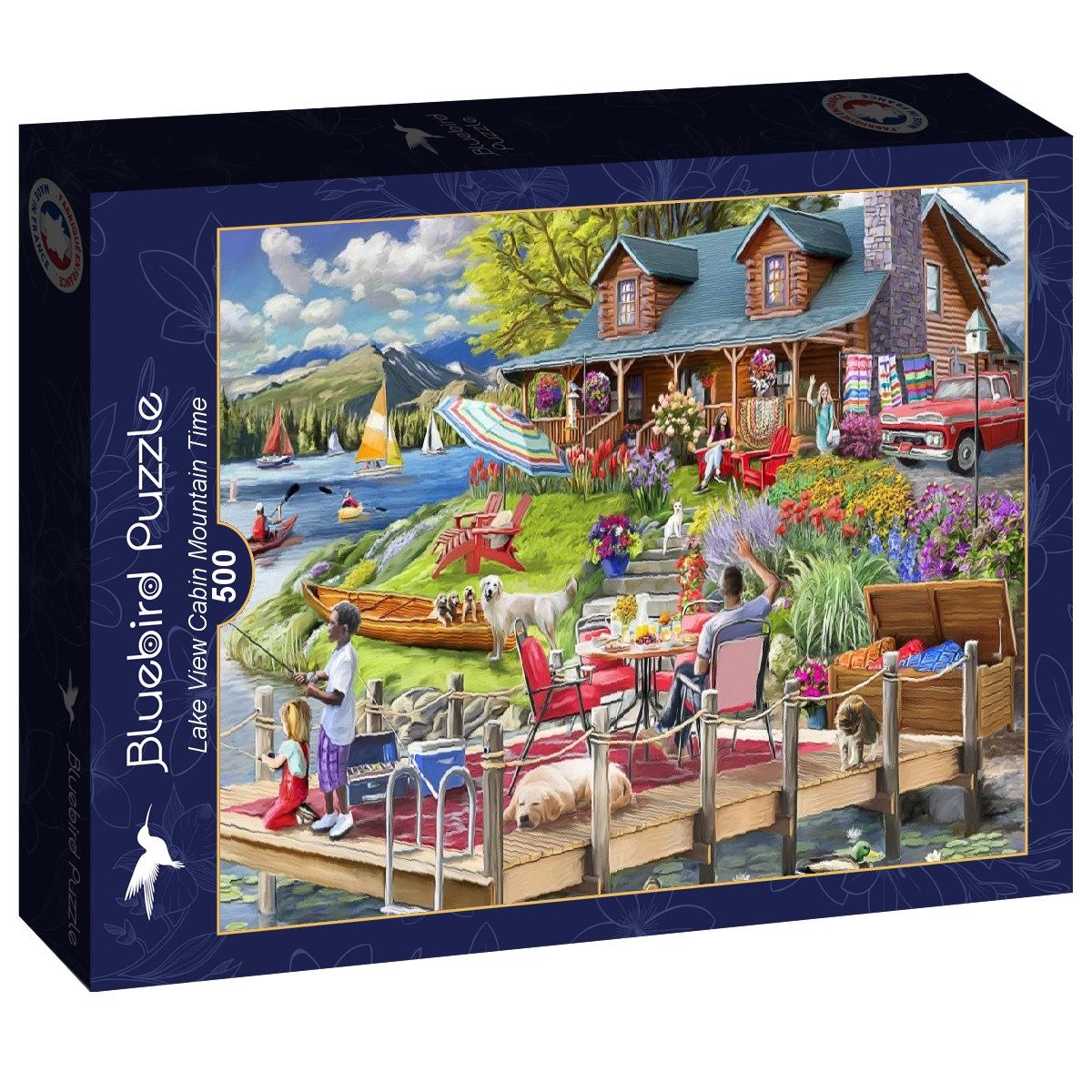 Bluebird Puzzle Puzzle Lake View Cabin Mountain Time, Puzzleteile