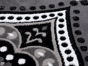 Hochflor-Teppich Teppia Diyez Teppich Wohnzimmerteppich in Grau, Siela, Höhe: 10 mm, Hochwertiger Teppich aus Polypropylen I Moderner Schlafzimmerteppich
