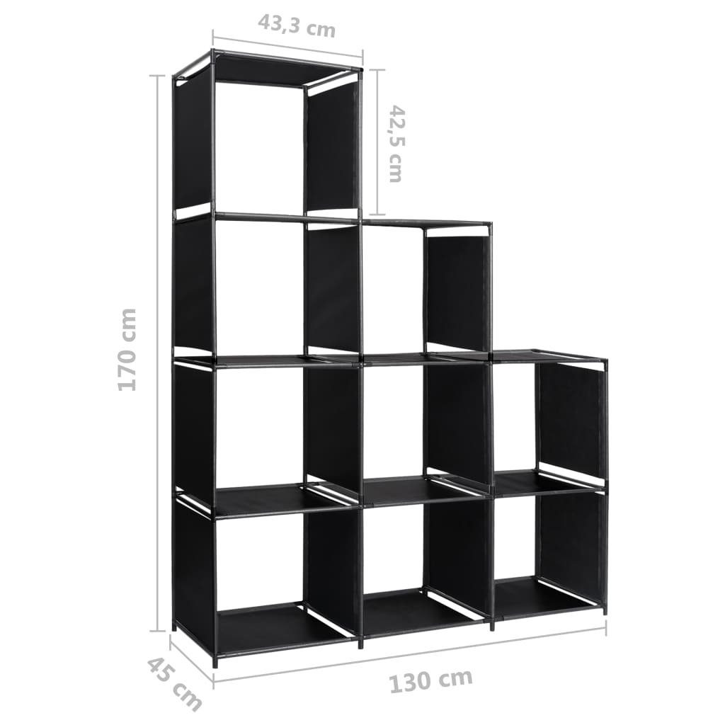 vidaXL Bücherregal Stufenregal 130×45×170 cm Stoff