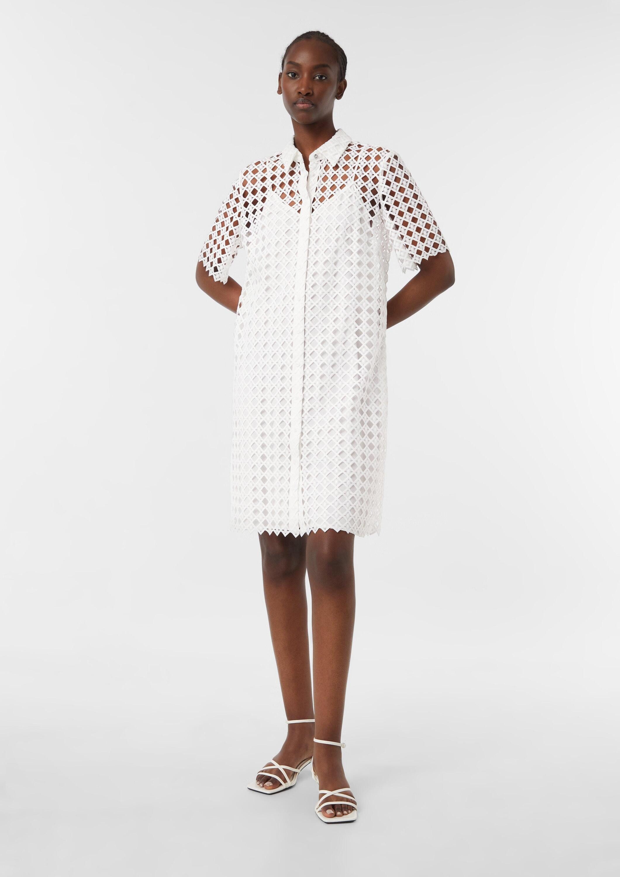 comma Minikleid Kleid Kurzes Kleid aus Spitze mit blickdichtem Futter günstig online kaufen