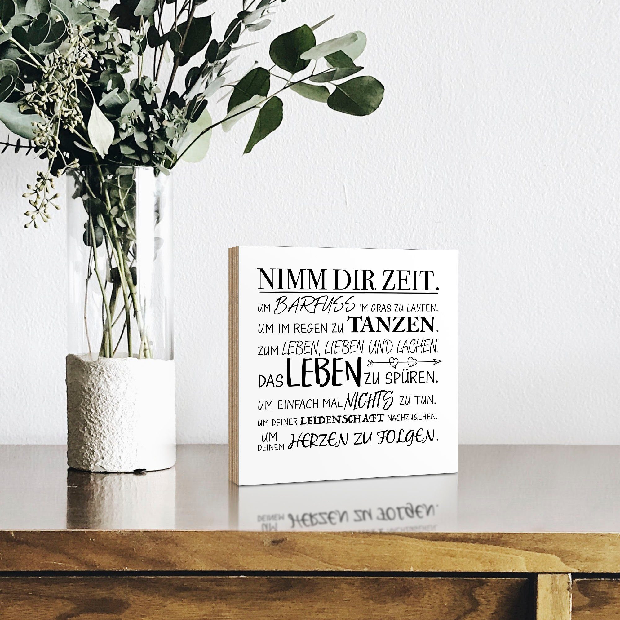 Artland Holzbild Nimm dir Zeit, Sprüche & Texte (1 St)