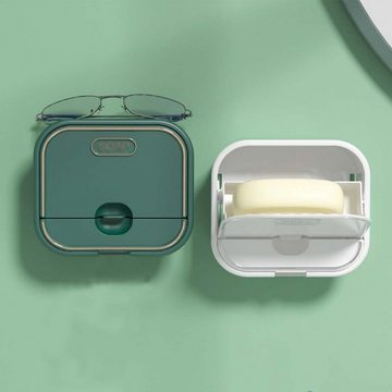 FIDDY Seifenschale Kreativer magnetischer Mundwasserbecher, Waschbecher, einfache Aufbewahrung mit Becher, Wandmontage
