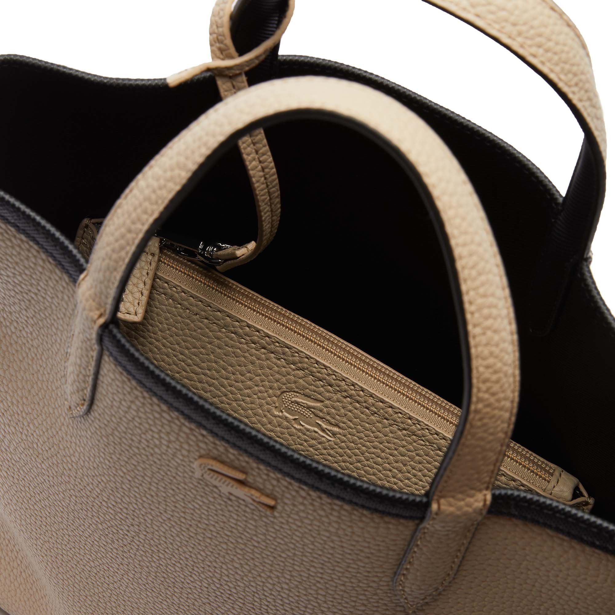 Lacoste Henkeltasche Damen Handtasche Lederimitat Vertical Shopping BAg