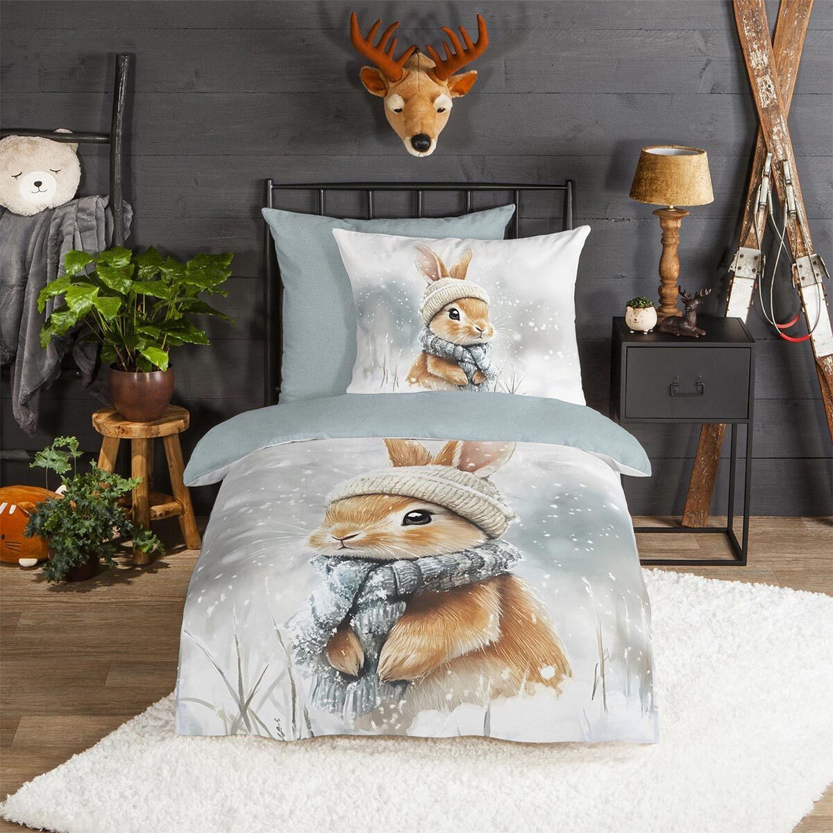 TRAUMSCHLAF Bettwäsche Hase, Flanell, 2 teilig, besonders weich und warm günstig online kaufen