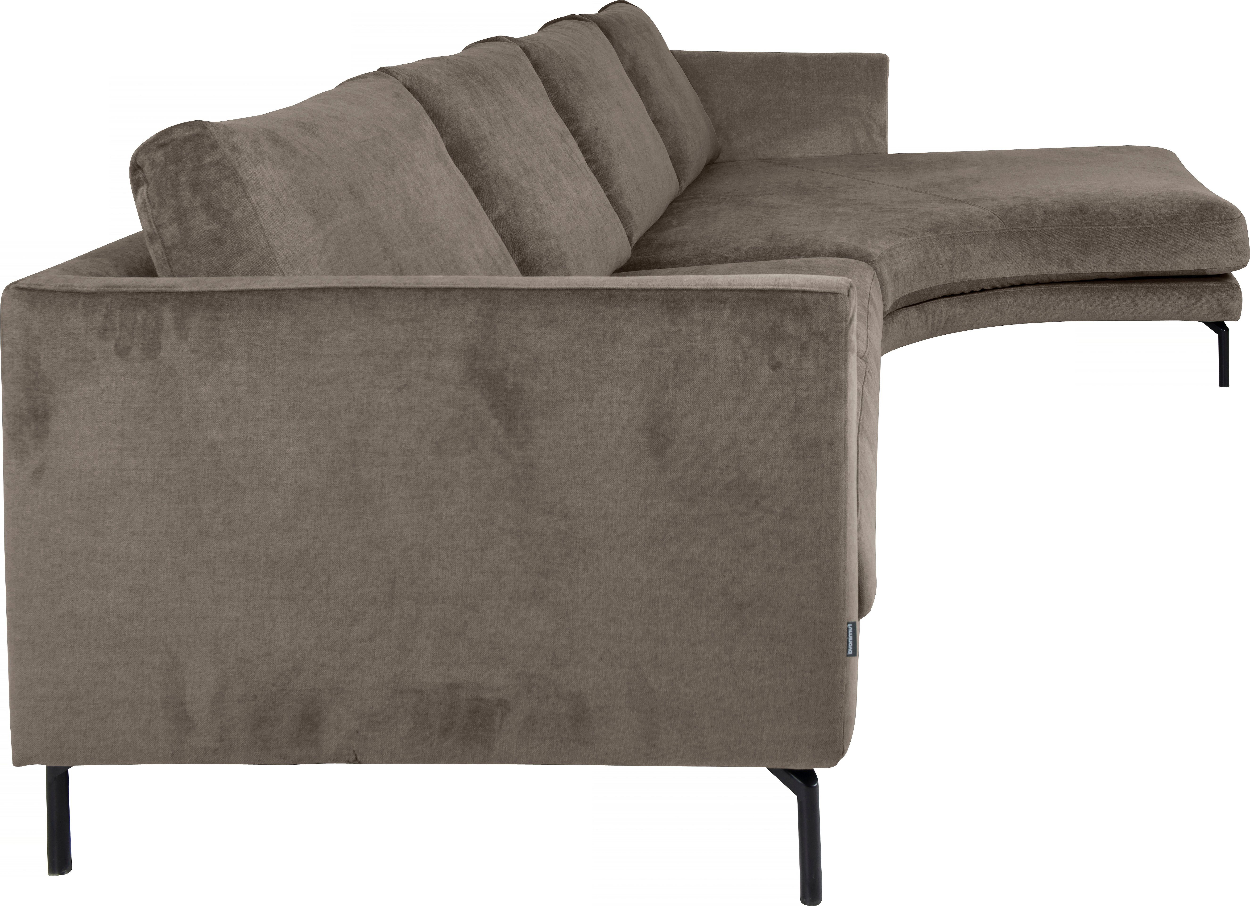 skandinavischen im furninova Ecksofa, mit abgerundetem Longchair, Design stone