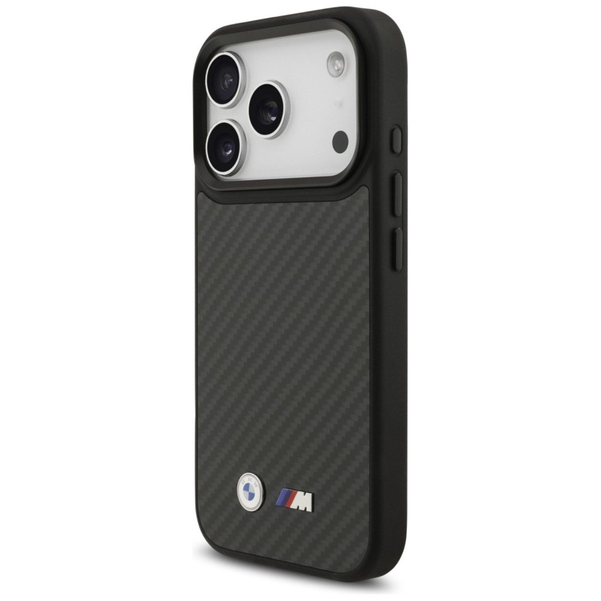 BMW Handyhülle Kevlar Matt Case mit Magnetfunktion Kompatibel mit iPhone 17 Pro 6,3, Matte Kevlar Optik mit integrierter Magnetfunktion für Alltag