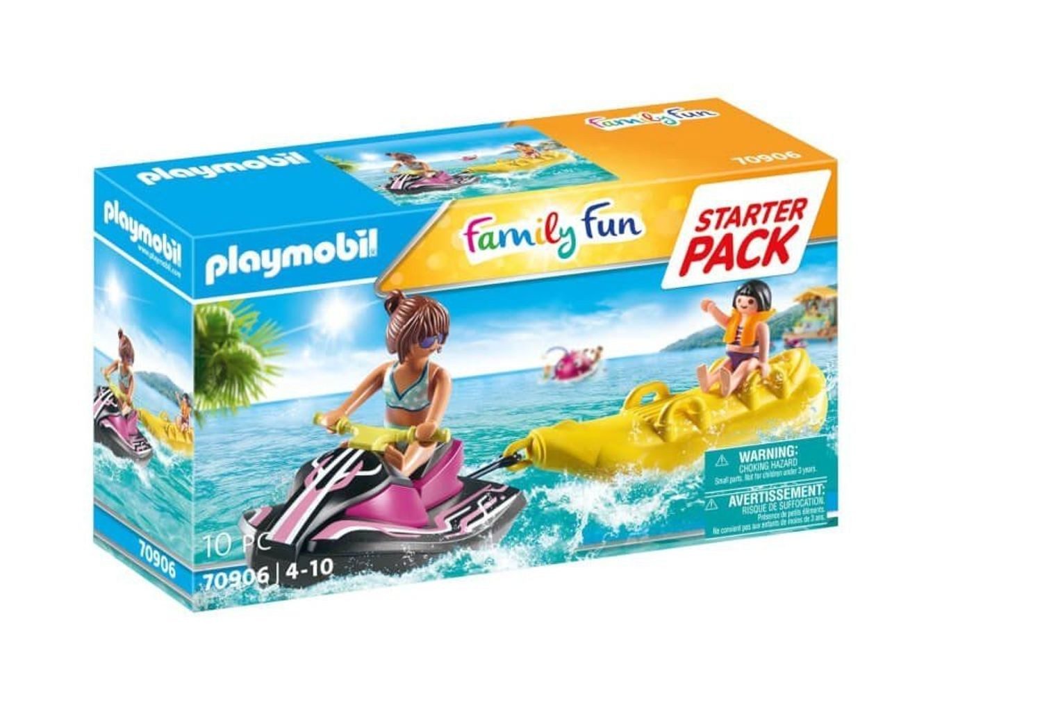 Playmobil® Family Fun Wasserscooter mit Bananenboot Starter Pack Konstruktions-Spielset, (Wasserscooter mit Bananenboot Starter Pack), Made in Europe