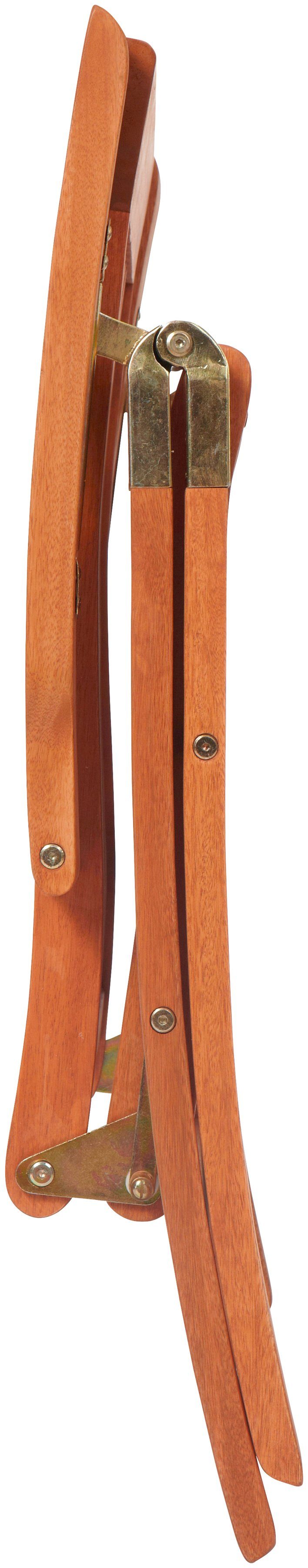 MERXX Gartenstuhl Bordeaux, Eukalyptusholz (1 St), klappbar, verstellbar