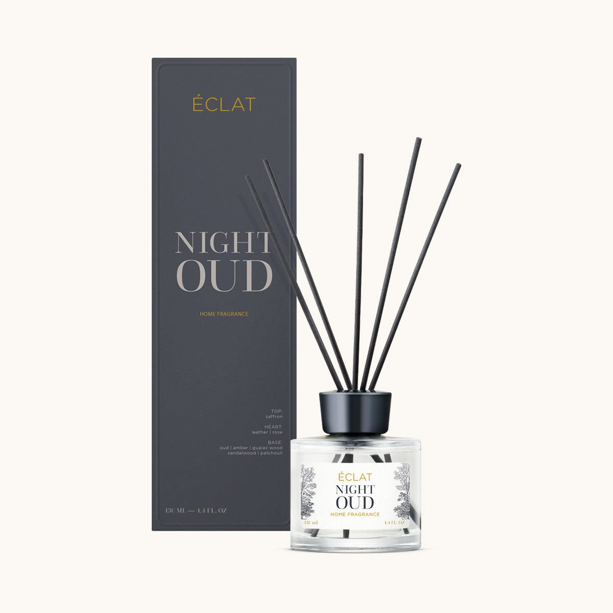 ÉCLAT Raumduft ECLAT Night Oud - Raumduft Diffusor Lufterfrischer mit Stäbchen
