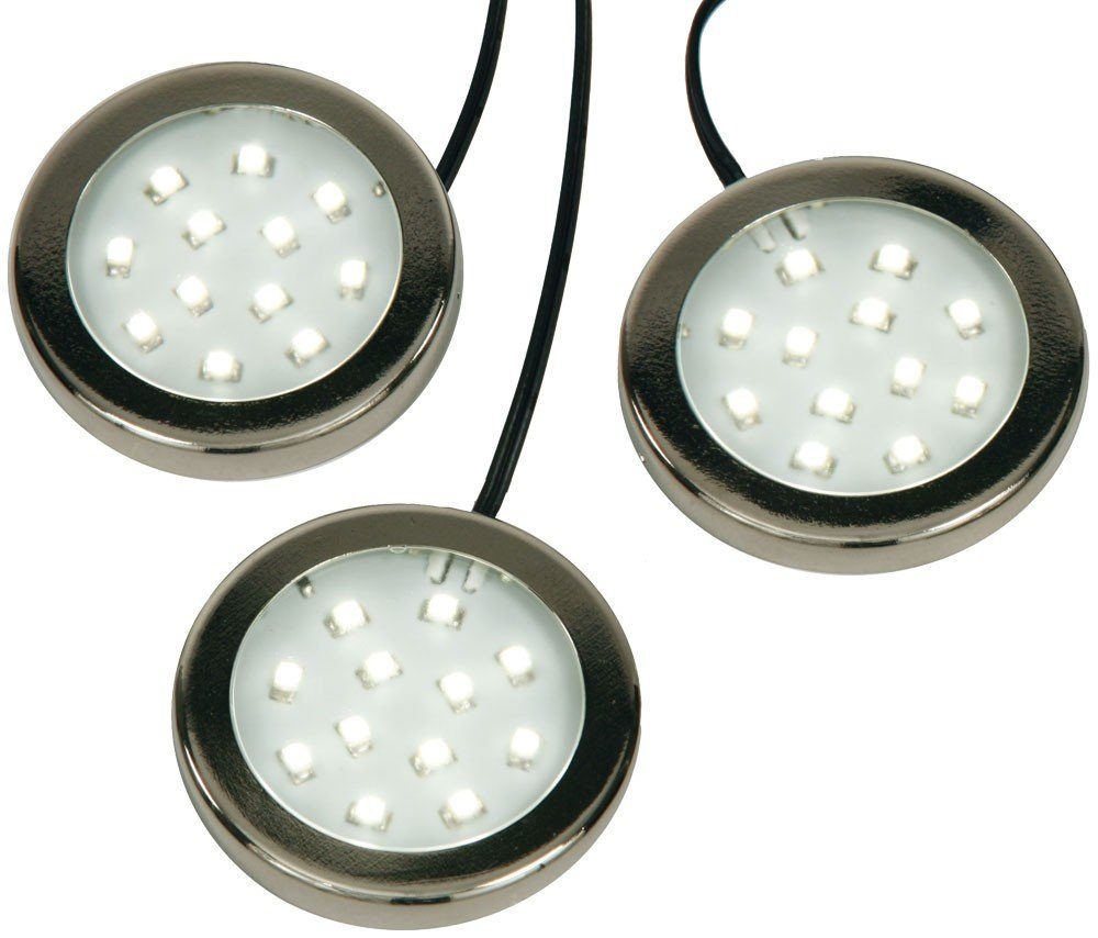 Downlight LED Einbaustrahler, Lampe Set LED Warmweiß, 3er verbaut, fest etc-shop Leuchte Beleuchtung LED-Leuchtmittel Einbaustrahler