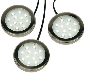 etc-shop LED Einbaustrahler, LED-Leuchtmittel fest verbaut, Warmweiß, 3er Set LED Beleuchtung Einbaustrahler Lampe Leuchte Downlight