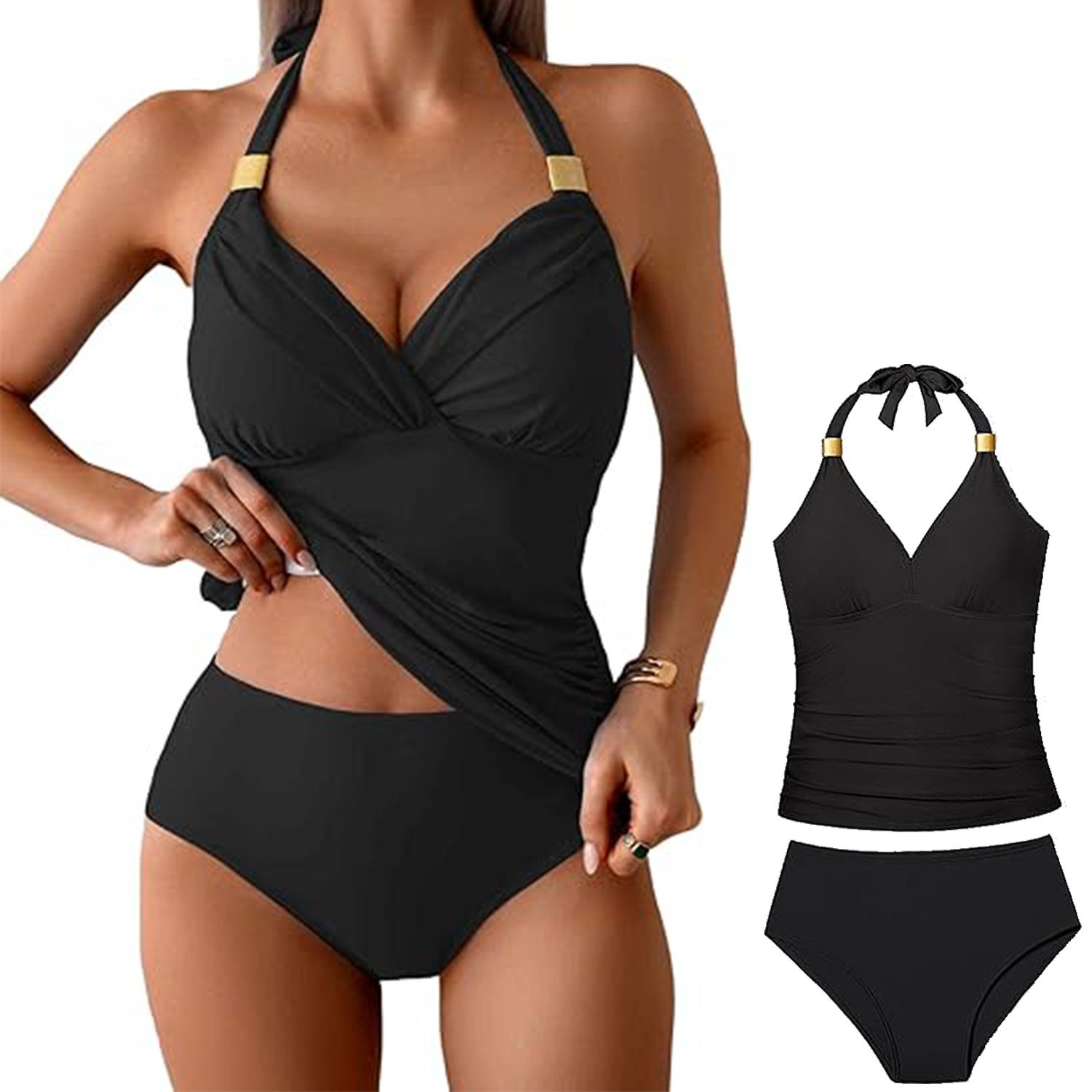 RWEUOQ Badeanzug Badeanzug Zweiteiliger Bikini für günstig online kaufen