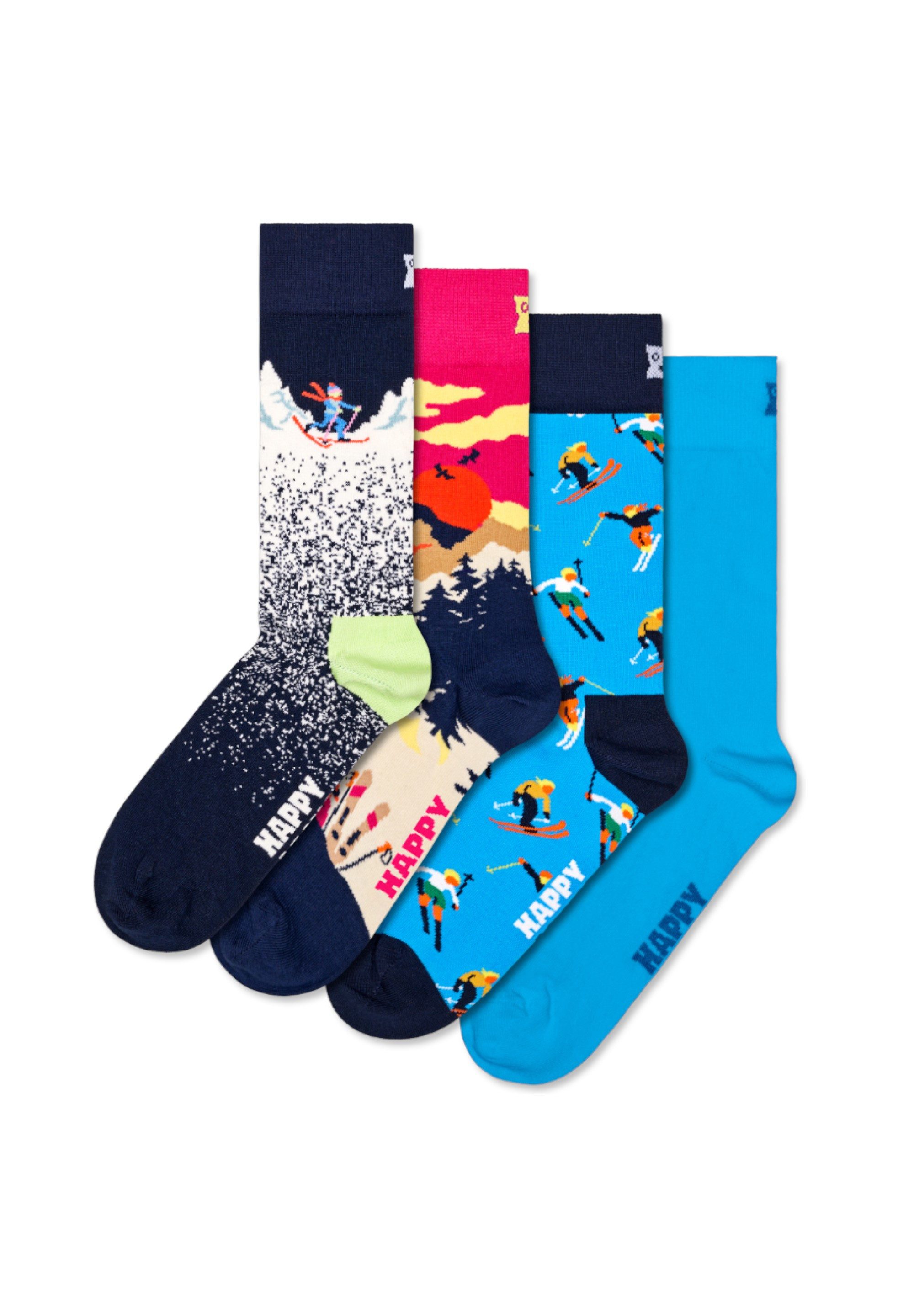 Happy Socks Basicsocken 4-Pack Winter Sport Socks Gift Set Verstärkte Ferse günstig online kaufen