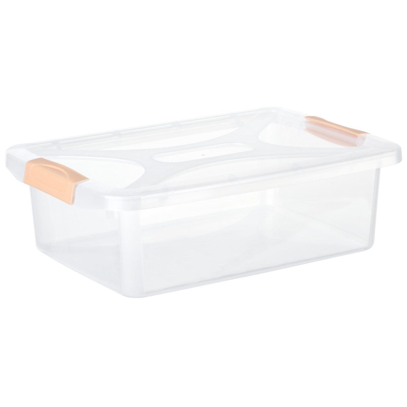 Engelland Aufbewahrungsbox Plastikbox mit Deckel und Verschluss-Clips (Stapelbox, Aufbewahrungskiste, Organizer), stapelbar, stabil, BPA-frei, lebensmittelecht