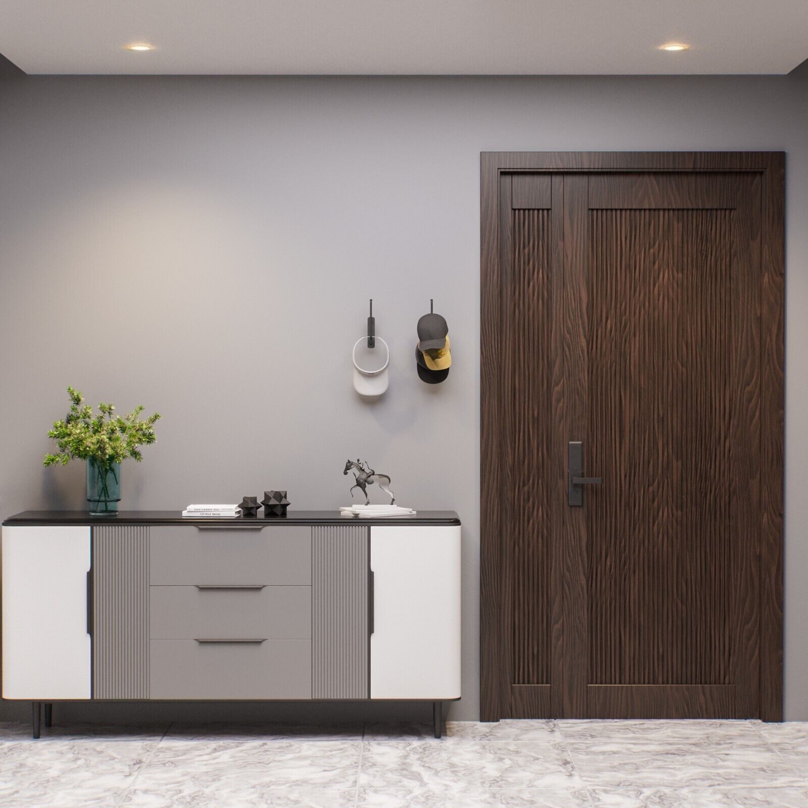 QLS Kleiderhaken Huthalter, für Baseballkappen Kappenhalter Wandmontage Organizer Halterung Mützen