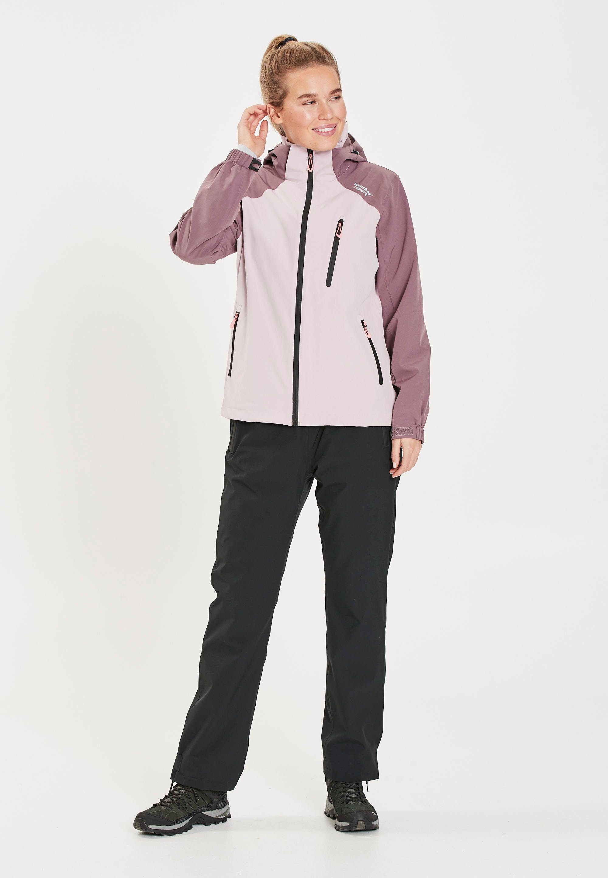 WEATHER REPORT Outdoorjacke CAMELIA W-PRO15000 mit wasserdichter Beschichtung lila-pink | Windbreakers