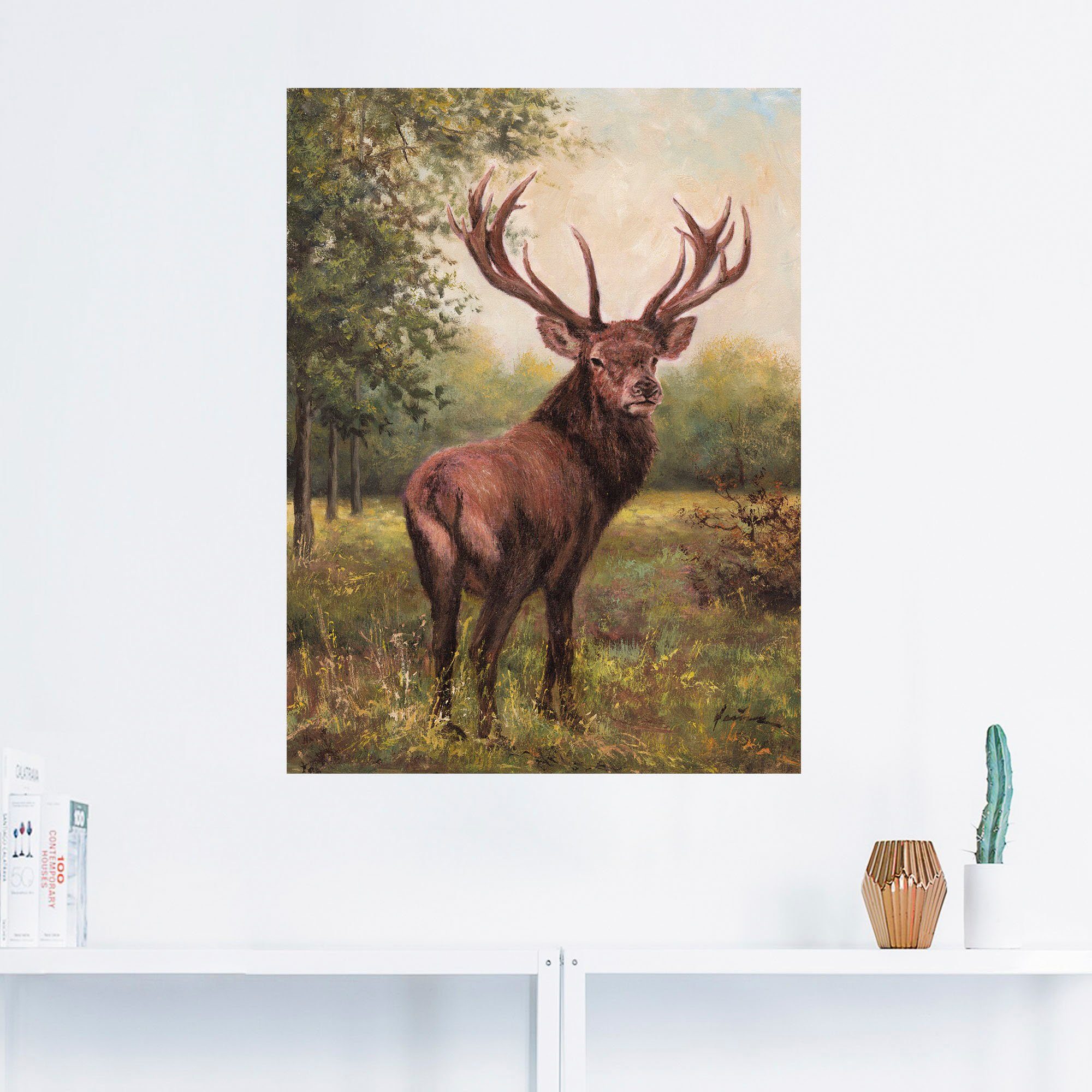 Artland Wandbild Hirsch, Wildtiere (1 St), günstig online kaufen