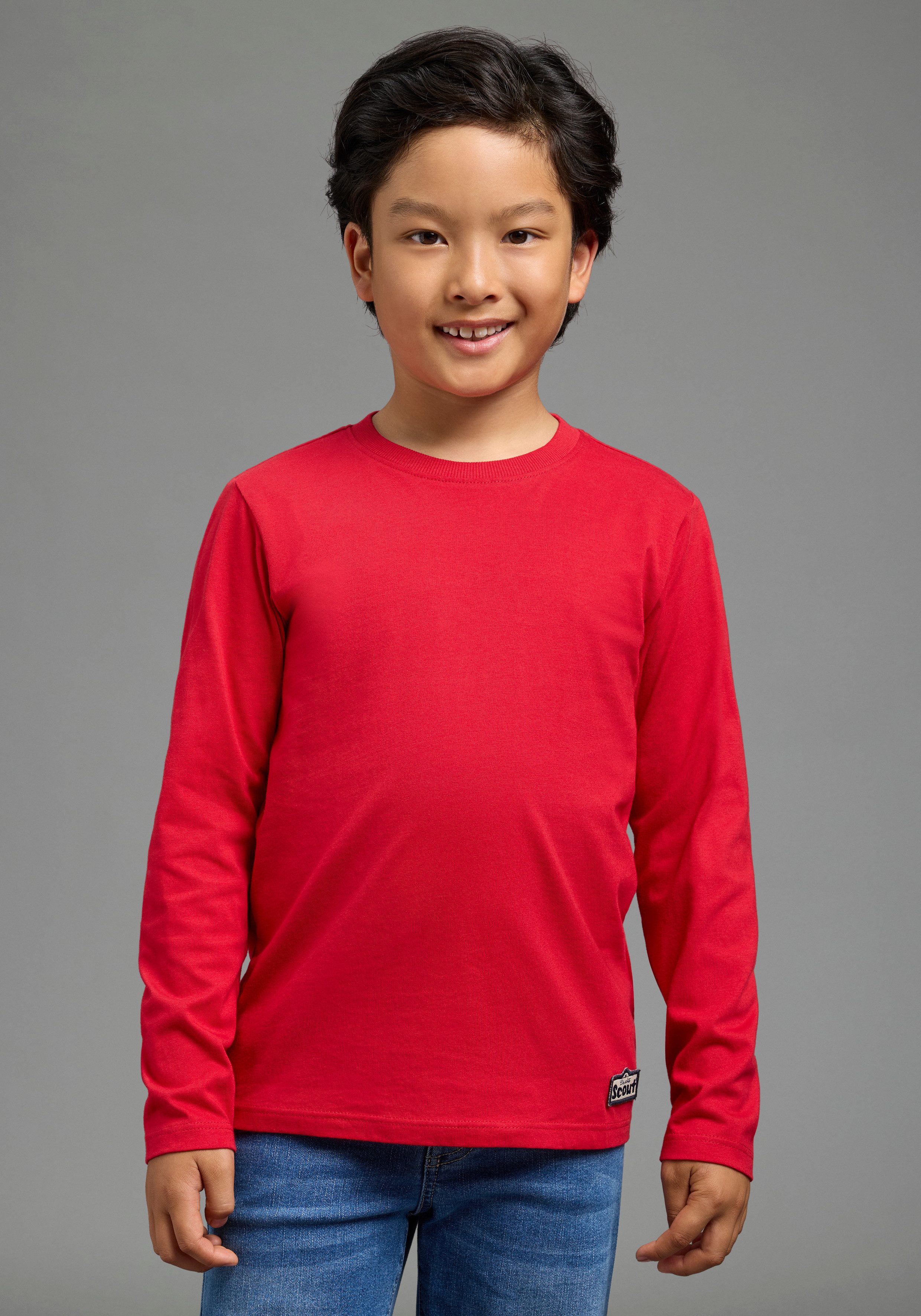 Scout Langarmshirt 3er Packung Shirt mit Kontrast-Einsätzen (Packung, 3) 3 Shirts, jedes Langarmshirt ein Style für sich – Bild 2 von 5