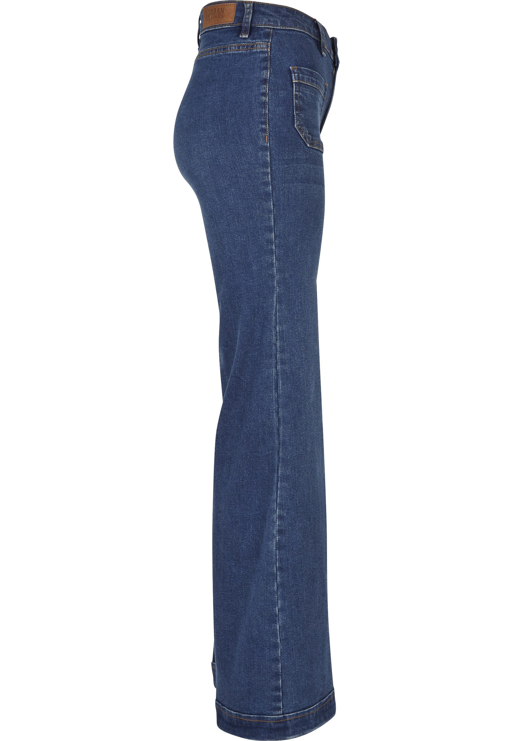 URBAN CLASSICS Stoffhose Urban Classics Damen Ladies Vintage Flared Denim Pants (1-tlg)
