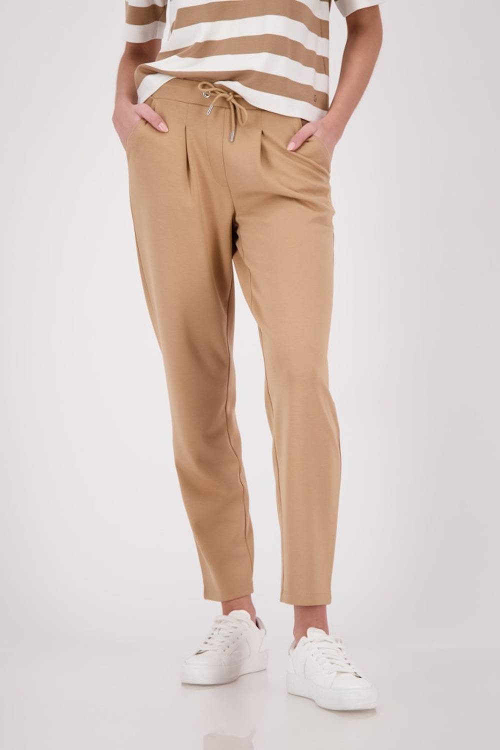 Monari Stoffhose Individuell verstellbares Bindeband am Bund