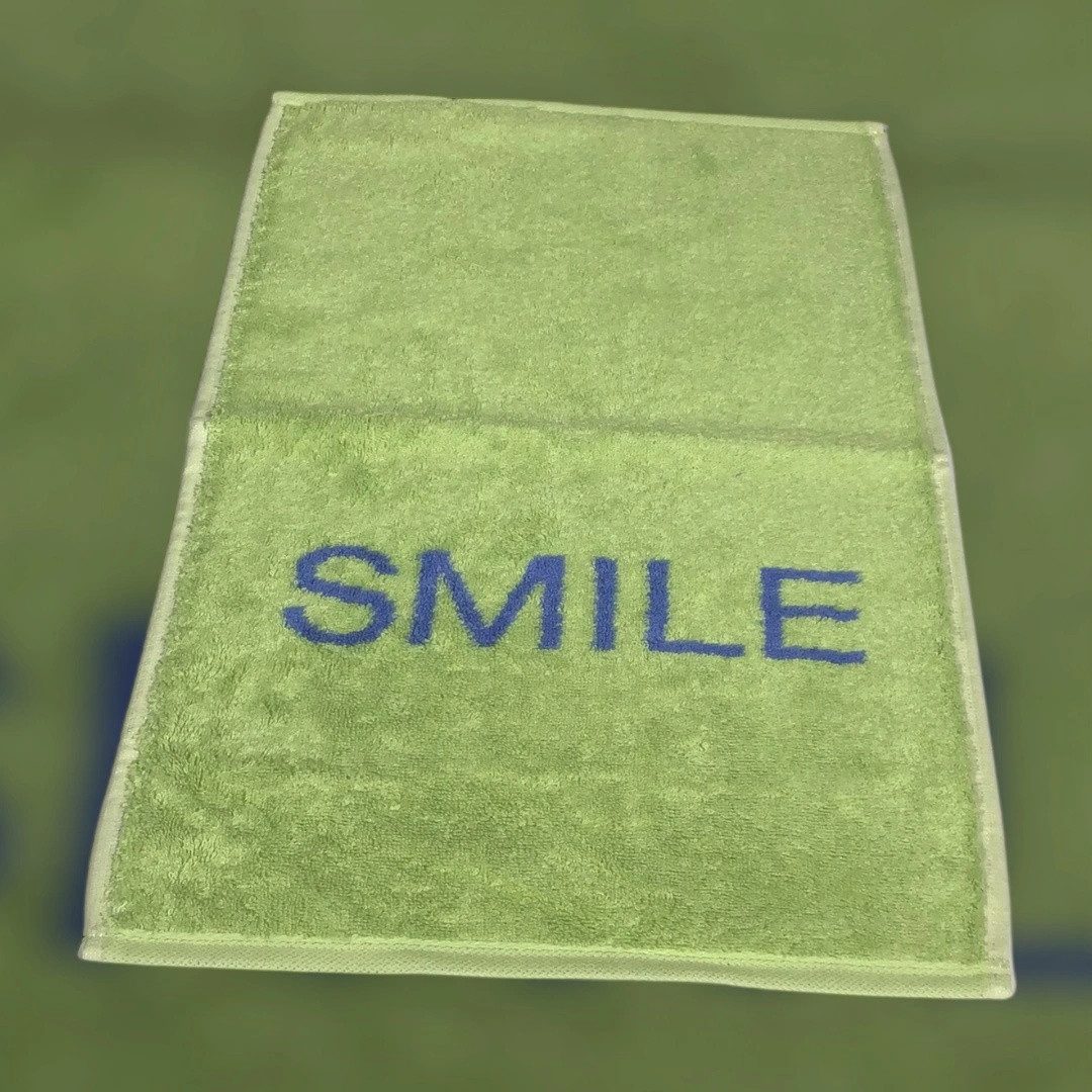 Cawö Home Gästehandtuch Gästetuch Postcard Towels " Smile" Grün/Blau 30 x 50 cm, Frottier