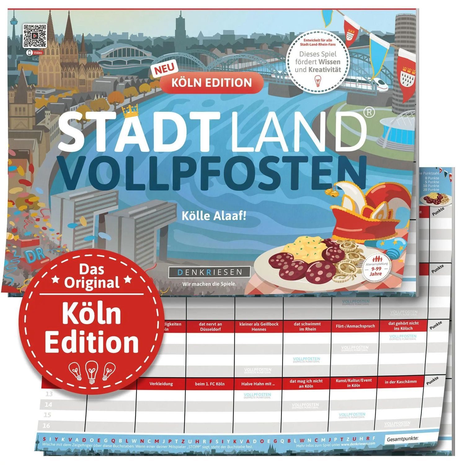 Denkriesen Spiel DENKRIESEN - STADT LAND VOLLPFOSTEN® - Köln Edition