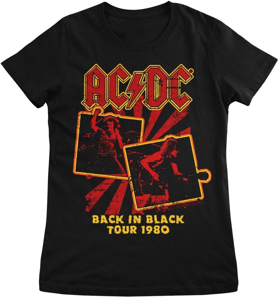 T-Shirt Back In Black Tour 1980 Girly Tee
