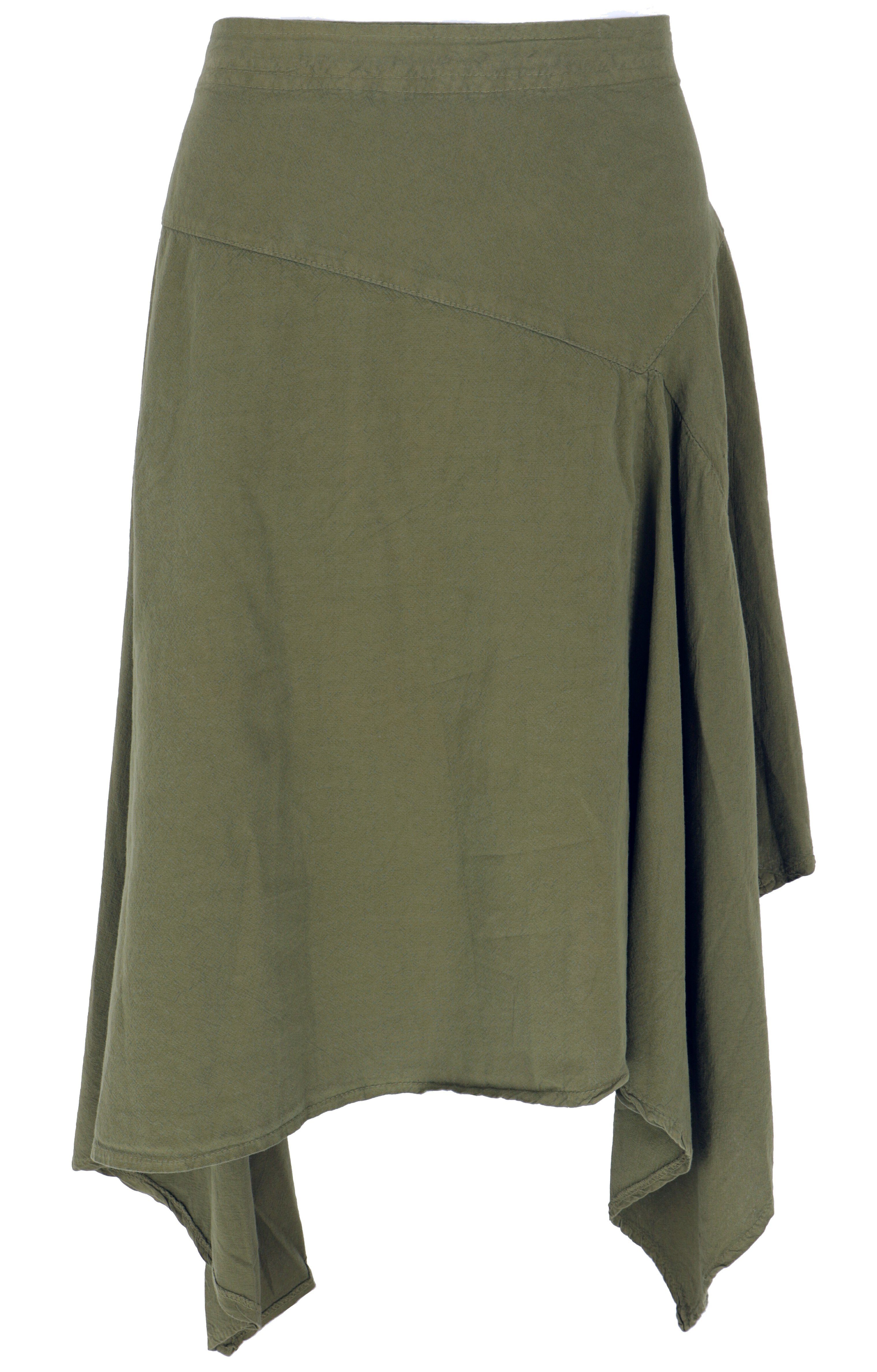 Guru-Shop Minirock Boho Zipfelrock, knielanger Rock günstig online kaufen