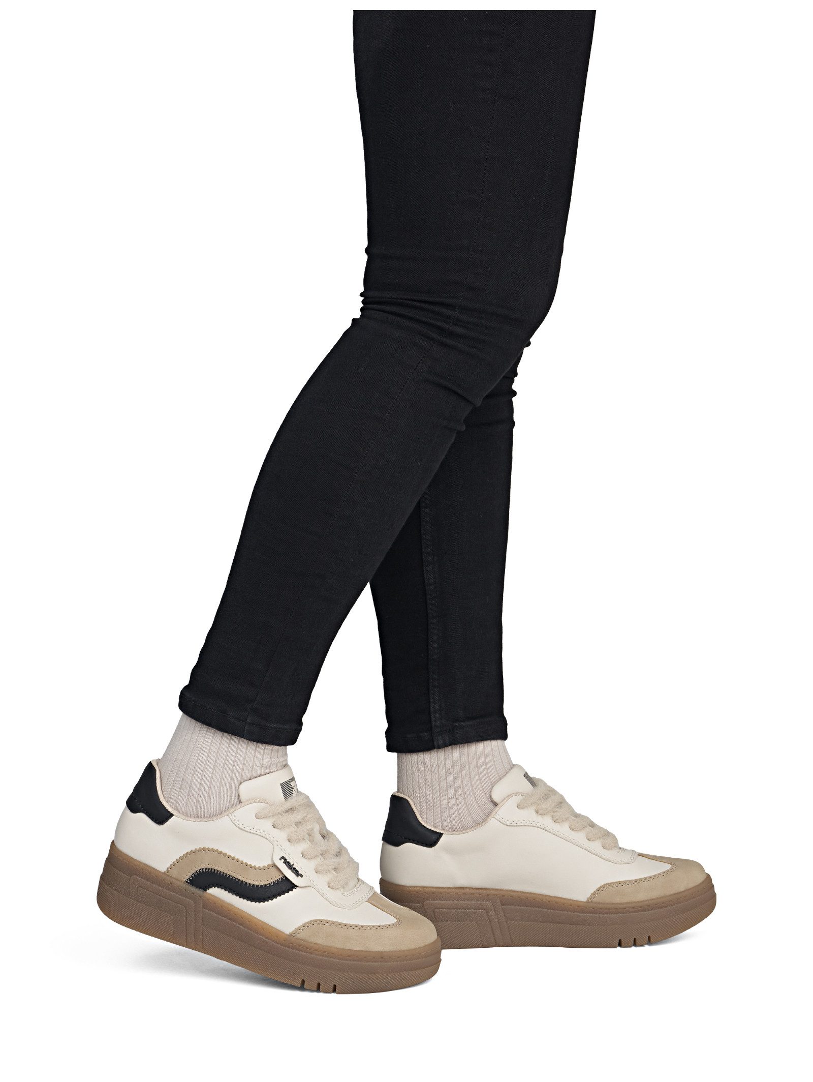 Rieker Sneaker Lederimitat . Plateausneaker