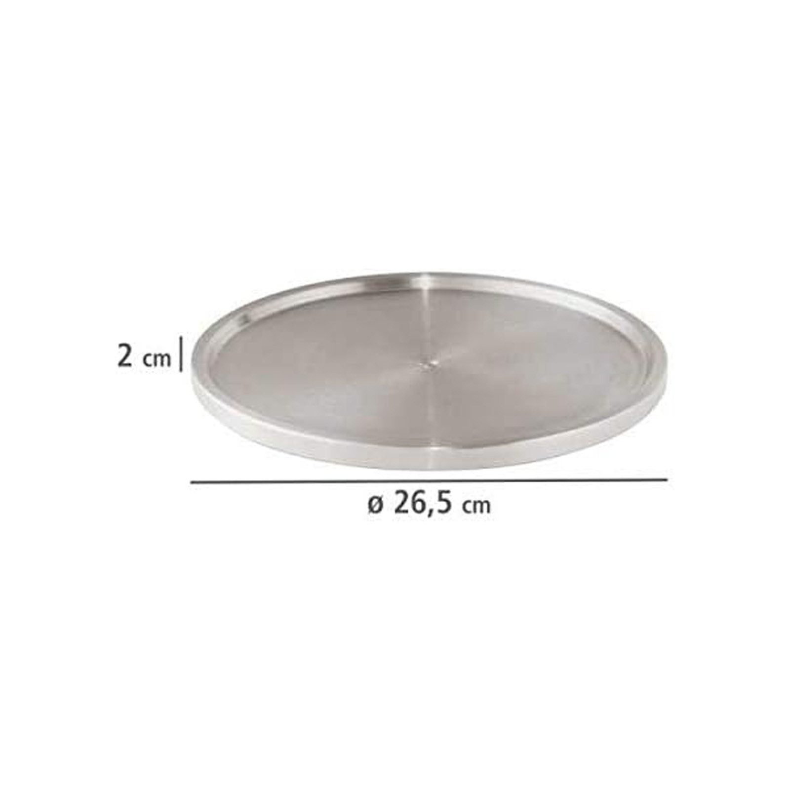 WENKO Drehteller Küchen-Karussell Drehplatte Organizer für Gewürze, Öl und Saucen, aus Edelstahl Matt Ø 26,5 cm – Bild 2 von 5
