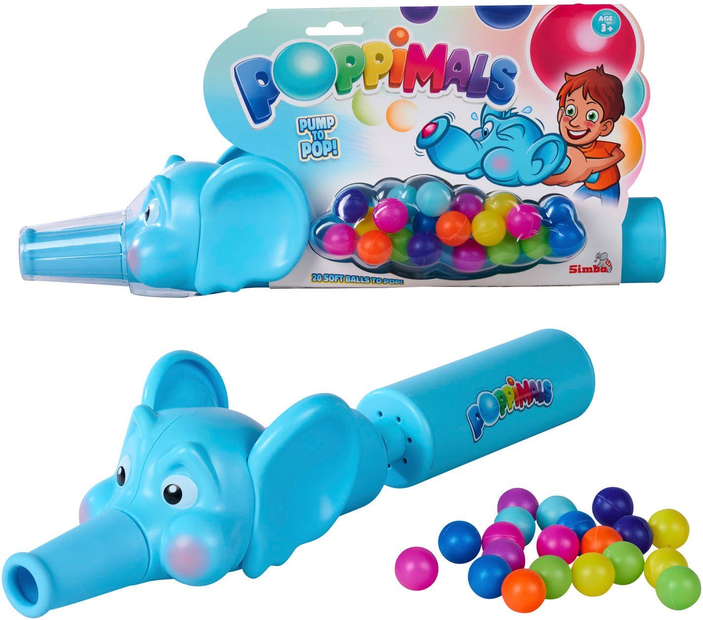 Spielball SIMBA Poppimals Elefant