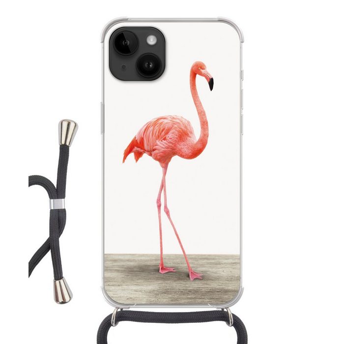 MuchoWow Handyhülle Flamingo - Rosa - Vogel - Mädchen - Jungen - Kind Handyhülle Telefonhülle Apple iPhone 14