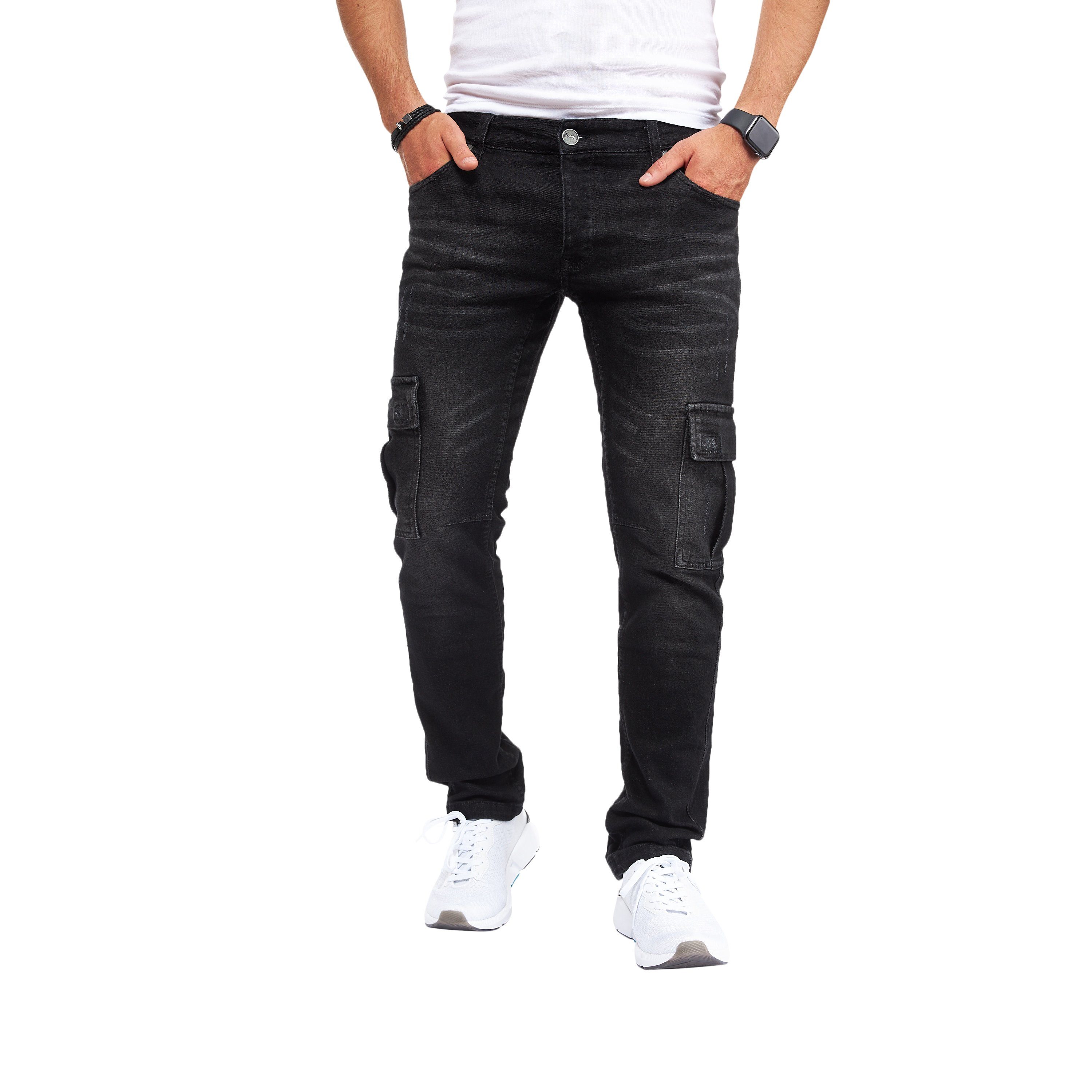 Styleko Cargohose Cargo Jeans Herren Cargohose für Herren Jeans stretch Cargohose Herren