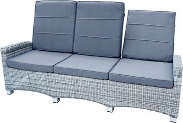 Ploß Sessel Ploß Loungesofa Dining Sofa 3 Sitzer grau weiß verstellbar