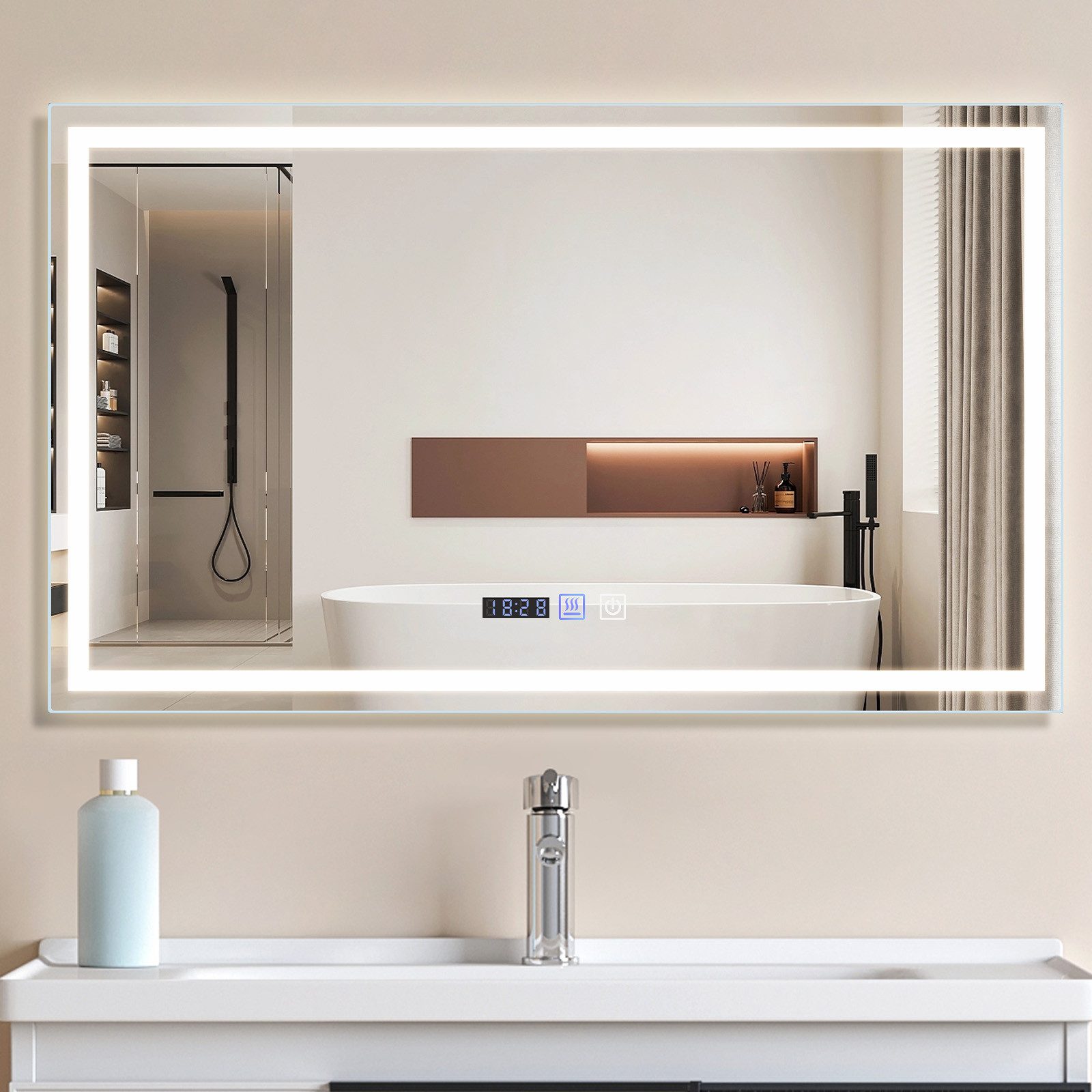 Nettlife Badspiegel mit Beleuchtung Bad LED günstig online kaufen