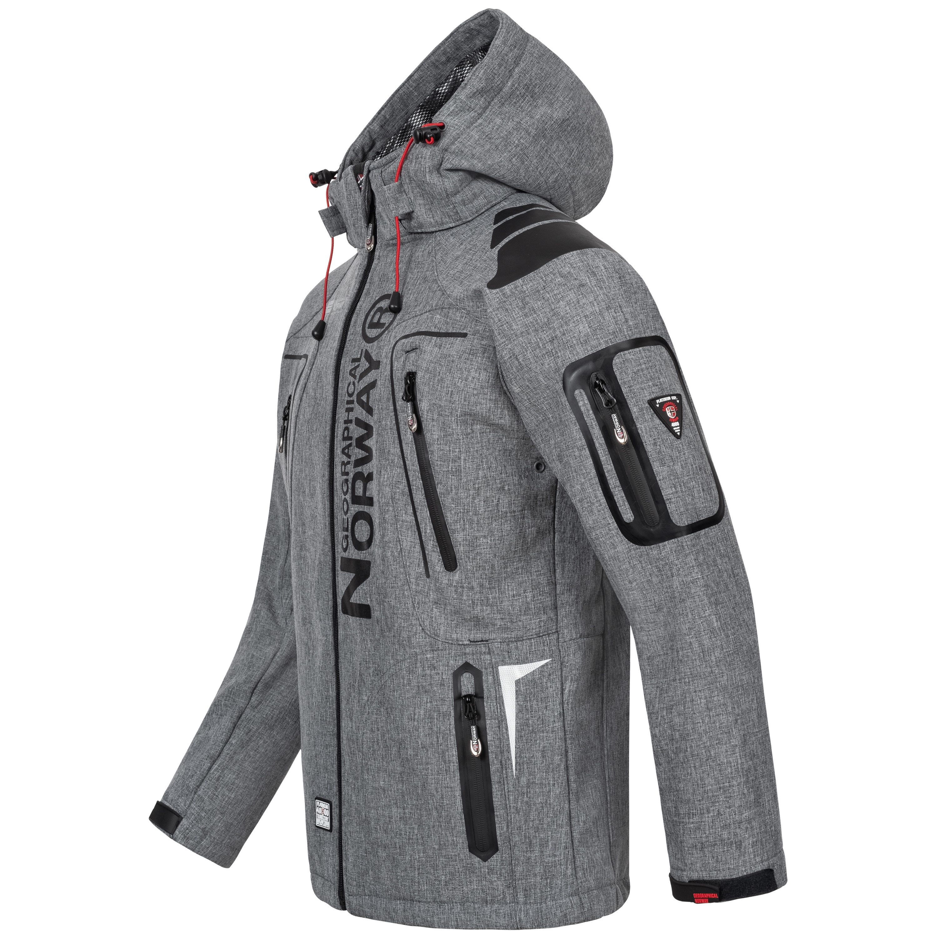 Geographical Norway Softshelljacke Herren Damen Übergangsjacke Wind Wasser Abweisend Jacke Frühling Elastisches Material, Bewegungsfreundlich, Leichtes Material