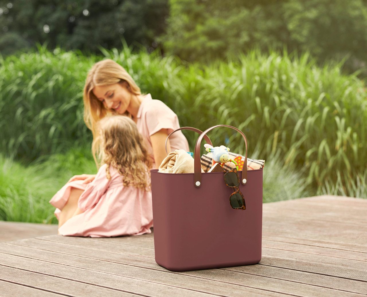 ROTHO Einkaufskorb Rotho Einkaufskorb Albula 25 L weinrot