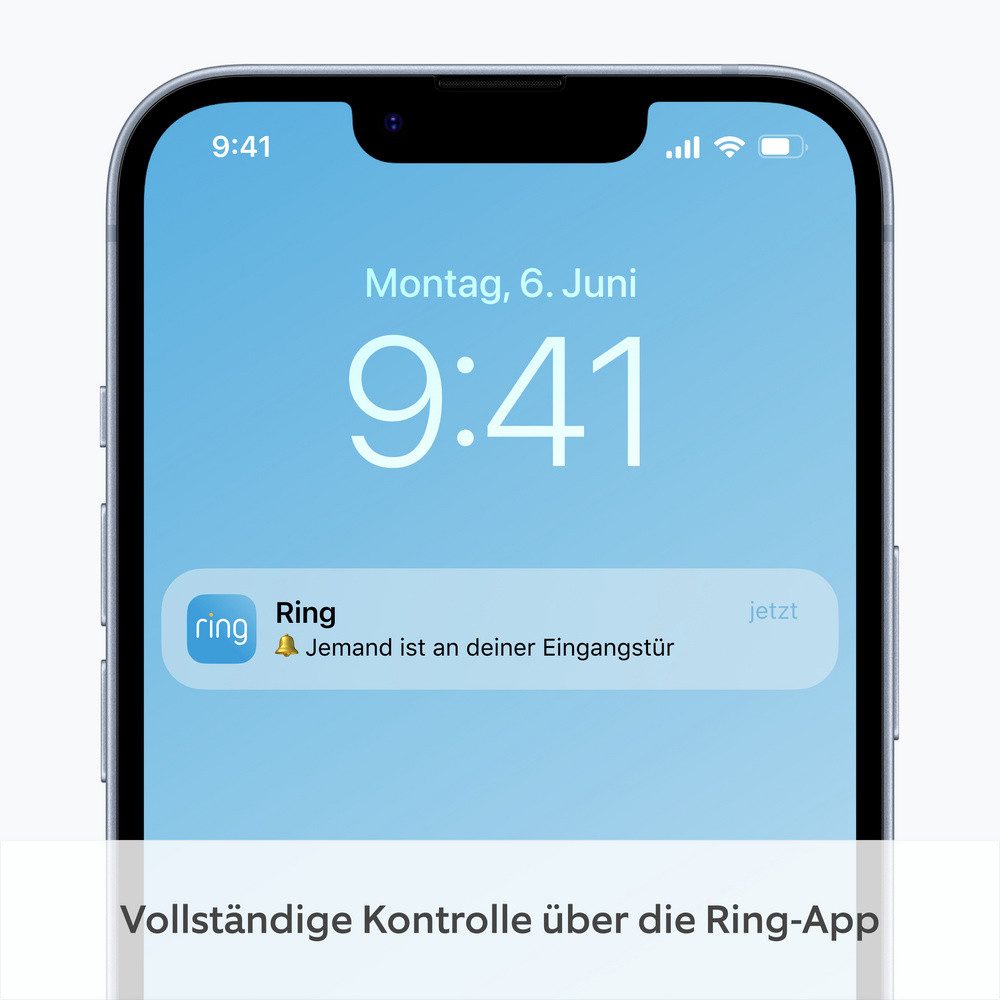 Ring Gegensprechanlage ring B0B2BNM4PV IP-Video-Türsprechanlage WLAN Nickel (matt)
