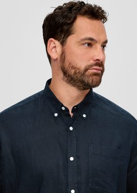 s.Oliver Kurzarmhemd Hemd aus Leinen Garment Dye