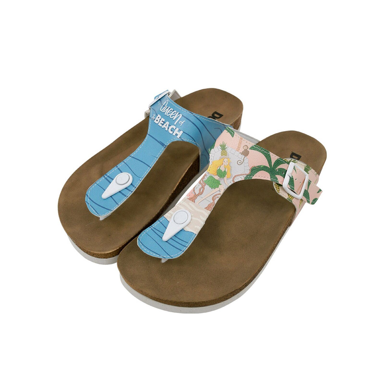 Lila Zehentrenner Queen Of The Beach Damen Sandalen Zehentrenner