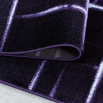 Teppich Gestreift Design, Teppium, Rechteckig, Höhe: 9 mm, Kurzflor Teppich Gestreift Design Teppich Violett Teppich Wohnzimmer