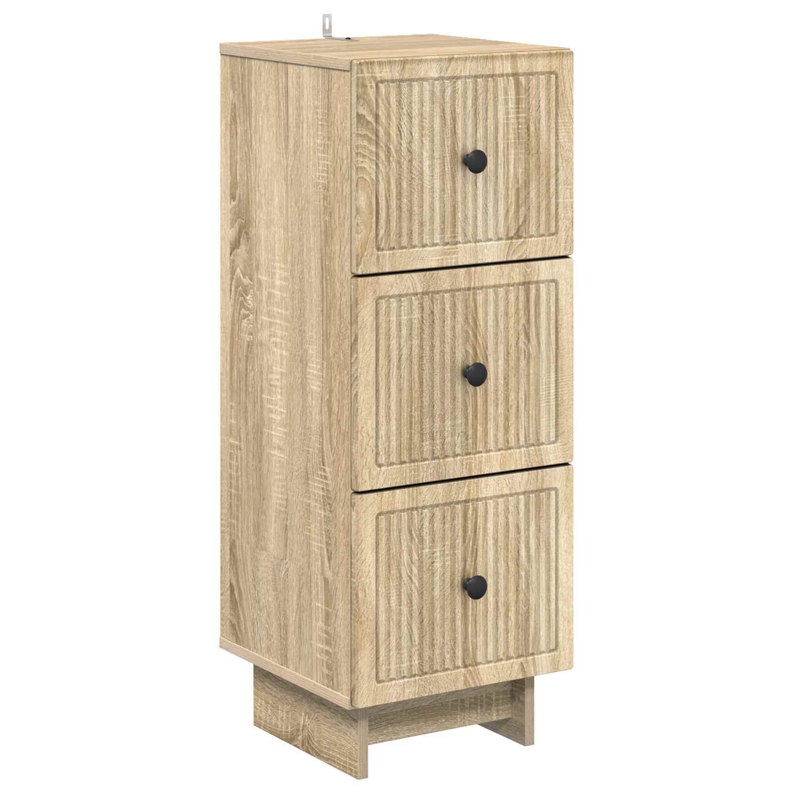 vidaXL Schranksystem Schubladenschrank Sonoma-Eiche 33 x 34,5 x 90 cm Holzwerkstoff (1-St)