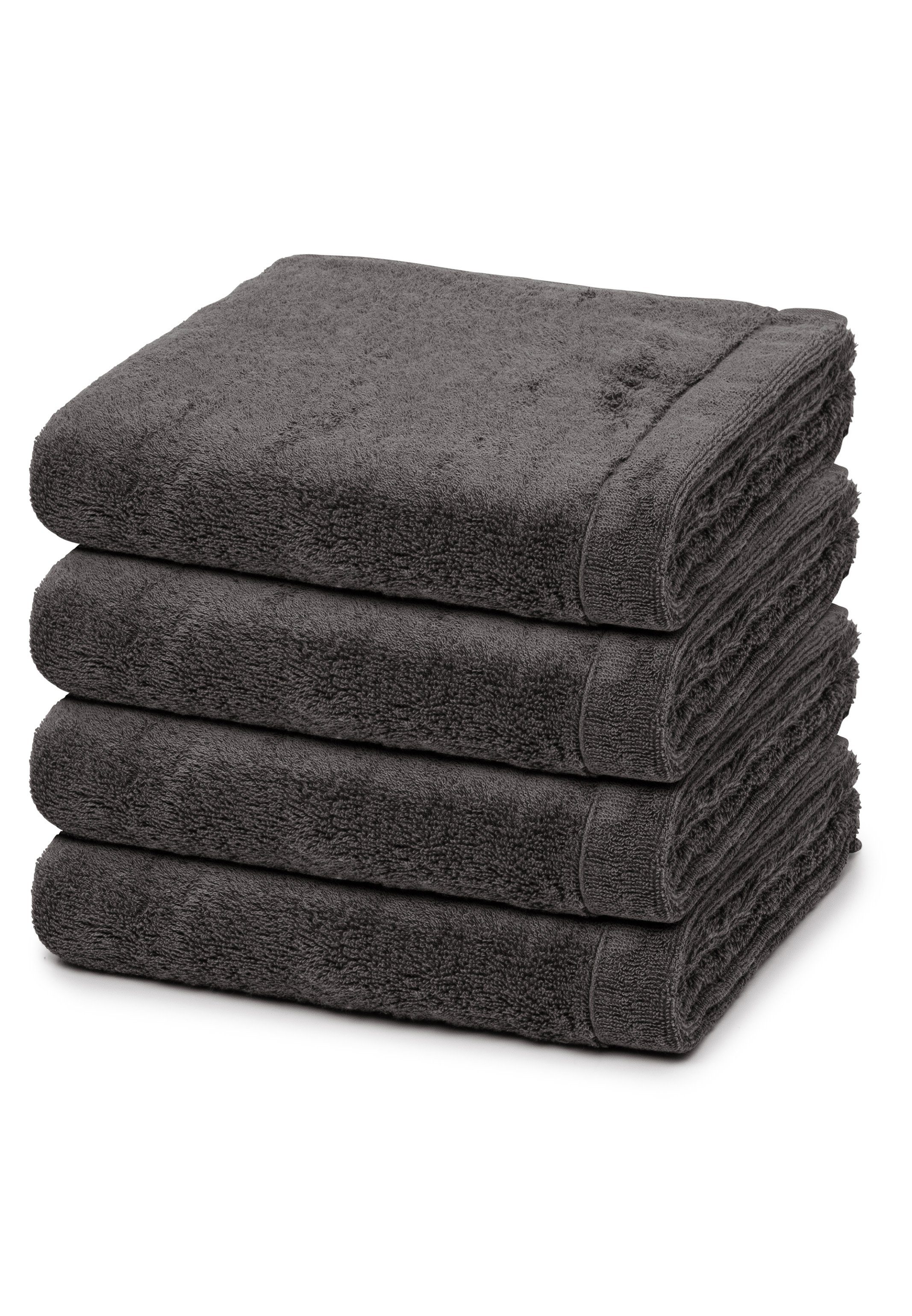 Cawö Handtuch Set Lifestyle, Walkfrottee, (Spar-Set, 4-tlg), 4 X Handtuch im Set - Baumwolle - Weich und extra flauschig