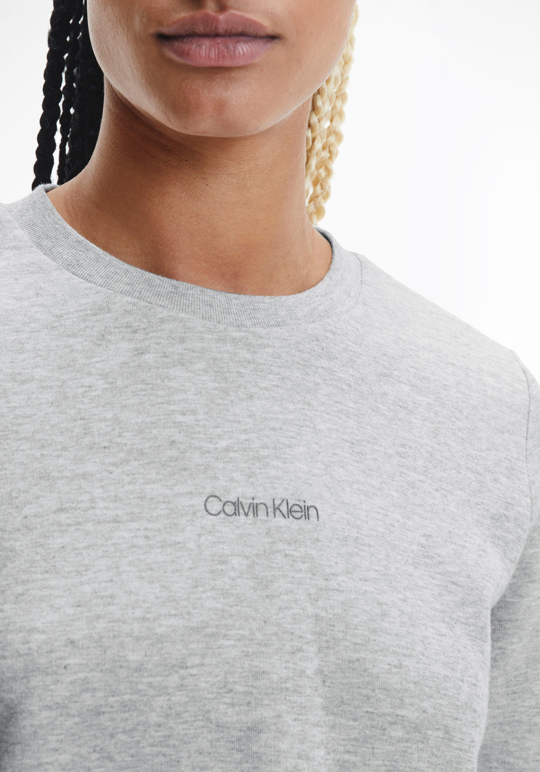 Damen Pullover Calvin Klein Sweatshirt MINI CALVIN KLEIN SWEATSHIRT mit Calvin Klein Micro Logo-Schriftzug